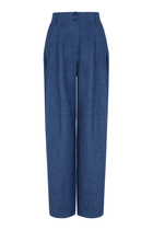 Icon Straight-Leg Pleated Trousers